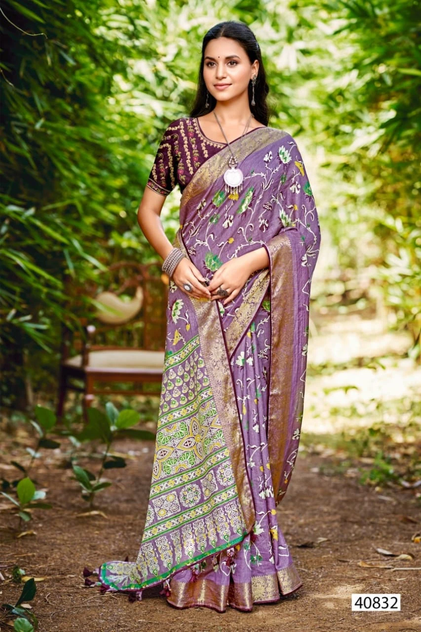 5D Designer Kanta Soft Silk Wholesale Fancy Sarees Catalog — Wholesale Sarees, MPA wholesale from Surat - Gallery Image 6